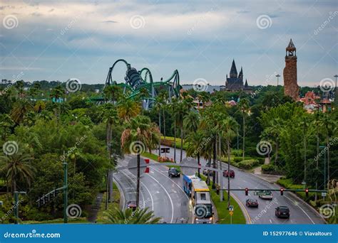 Top View of Island of Adventure Attractions at Universal Studios Area ...