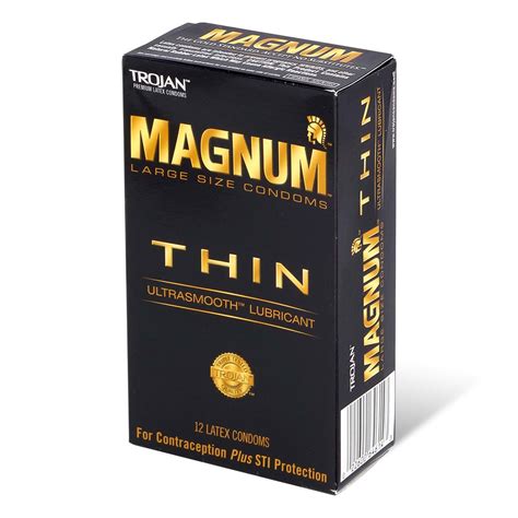 Trojan Magnum Thin 62/55mm 12's Pack Latex Condom - Sampson Store