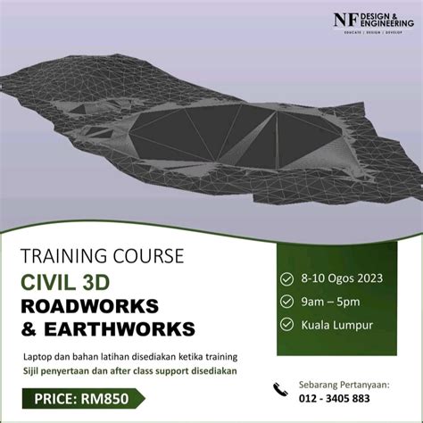 Jom belajar cara modeling dan detailing roadworks & earthworks menggunakan Civil 3D. Next class ...