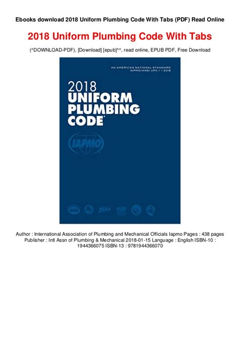 Image result for Uniform Plumbing Code
