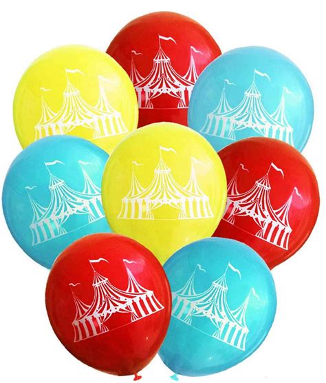 Buy 24 Pcs Carnival Balloons Decoration Circus Tent Latex Balloons 12 ...