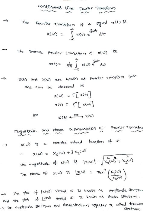 Fourier Transform - Communication (Course Code: FT-CM) - Studocu