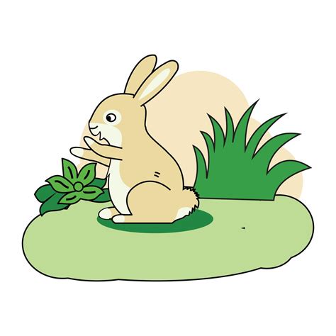 Illustration of a grassland ecosystem. Inside are rabbits, grass, flowers, earth, air. Suitable ...