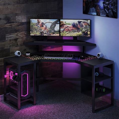 Home Modular Corner Gaming Desk Oak Effect at Jett Embling blog