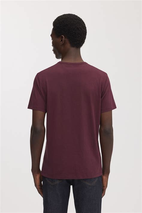 Burgundy T-Shirt | Premium Heavyweight Cotton Crewneck | Asket
