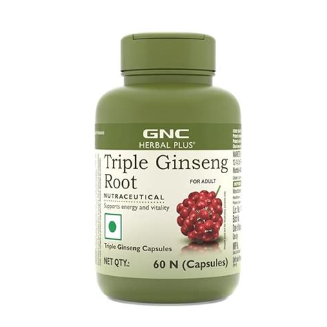 GNC Herbal Plus Triple Ginseng with Korean, American & Siberian Ginseng ...