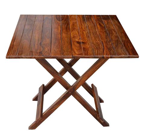 Timberlal Solid sheesham Wood Folding Coffee/Tea Table for Home Living ...