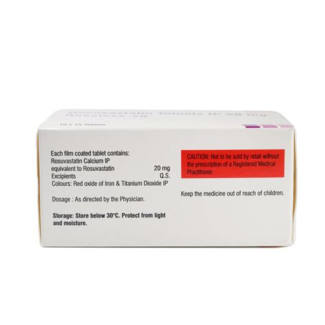 Rosuless-20 Tablet 15's Price, Uses, Side Effects, Composition - Apollo ...