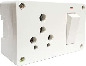 CONA Deluxe Universal Switch Socket Box with Indicator 16 A Five Pin ...