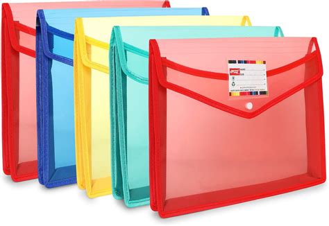 G 1 Transparent A4 Size Document File | Storage Bag with Snap Button ...