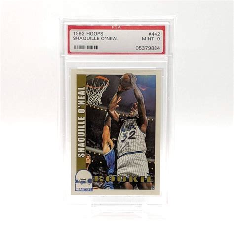 1992 Hoops Shaquille O'neal RC #442 PSA 9 Mint Magic HOF Shaq NBA ...