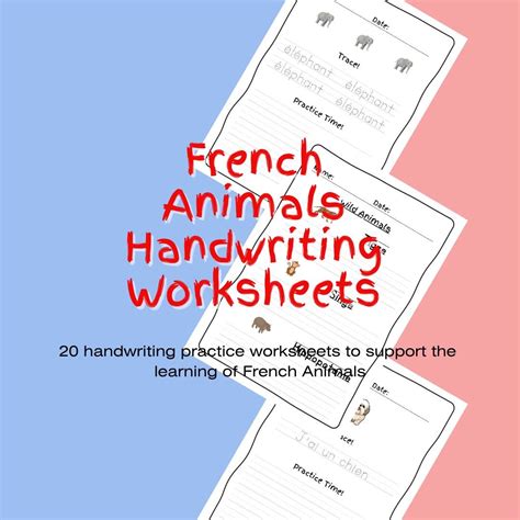 Enhance Your French Language Skills: French Animals Worksheets for ...