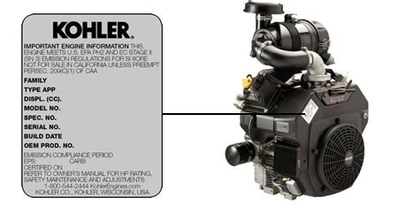 Image result for Kohler Engine Model Number