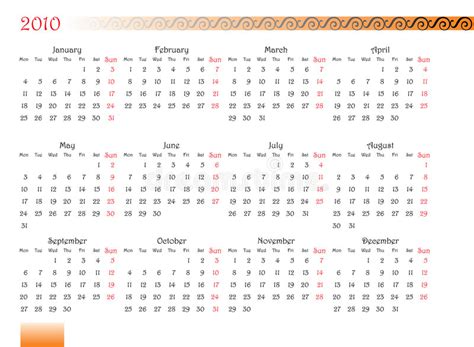 2010排进日程我们 向量例证. 插画 包括有 阶段, 日志, 月度, 节假日, 月亮, 阿尔法, 日记帐 - 5633131