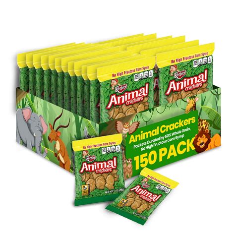 Animal Crackers, Crackers individual bags 150 Packets , Variety ...