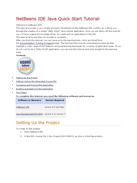 Image result for NetBeans IDE Java Quick Start Tutorial