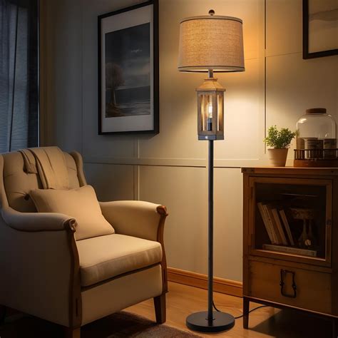 360 Lighting Kayne Rustic Farmhouse Floor Lamp Standing 61" Tall Satin ...