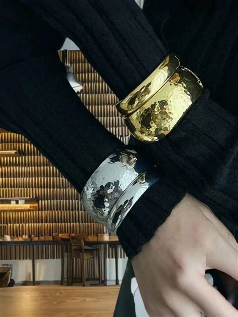 2pcs/3pcs Set Retro Simple Punk Asymmetric Chunky Bracelet, Women ...