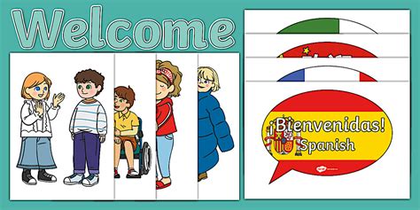 👉 Mixed Languages Welcome Door Display Pack