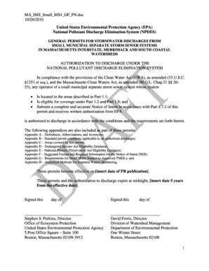 Fillable Online General Permits for Stormwater Discharges from Small ...