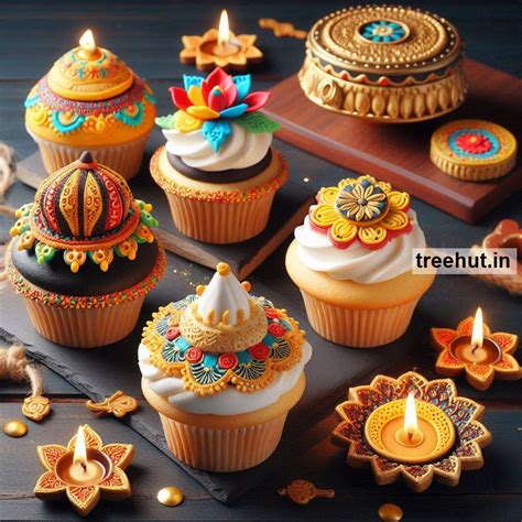 Eggless Cupcake Recipes and Diwali Decoration Ideas for Cupcakes, 50 ...