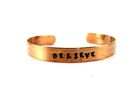 Streetsoul Copper Kada for Man Stamped Believe Pure Copper Oval Cuff B ...