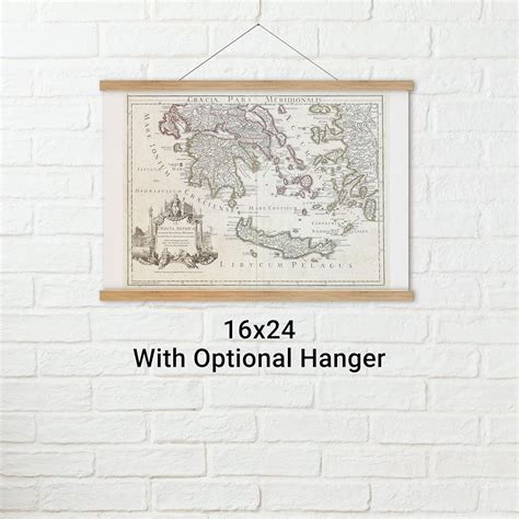 History Prints Southern Ancient Greece and Crete Map - Greek India | Ubuy