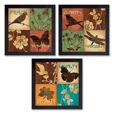 PnF Set of 3 Painting of Birds and Flower 0254-(14x14inch, setof3 ...