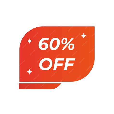 Premium Vector | 60 off sale. 60 percent price off icon. sale label or ...