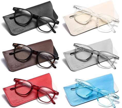Amazon.com: Gaoye Reading Glasses Blue Light Readers 6 pack Stylish ...