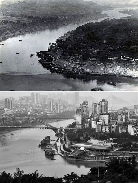 一组中国城市新旧照片对比，展示出中国百年来发生的巨大变化_byD