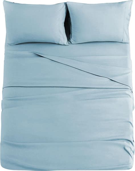 JOLLYVOGUE King Size Bed Sheet Set, 4 Pieces Bed Sheets Set with Deep ...