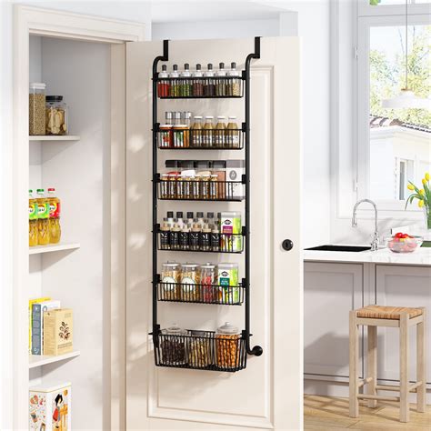 1Easylife 6-Tier Over the Door Pantry Organizer, Metal Pantry ...