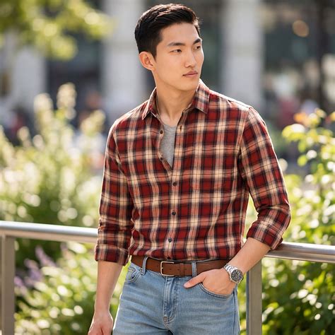 Full Sleeves Slim Fit Rust Mild Brushed Checks Shirt – Killer Jeans