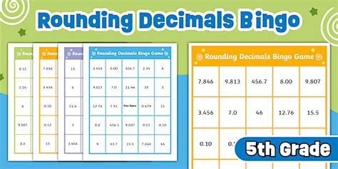 Fifth Grade Rounding Decimals Bingo Game