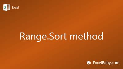 Image result for How to Sort a Range Using Words