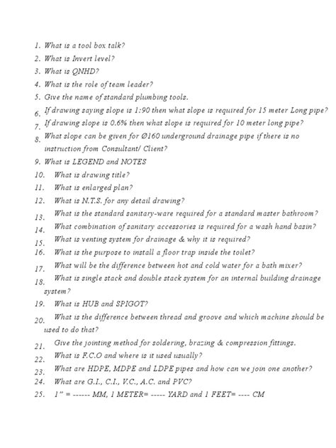 Plumber Test Questions 的图像结果