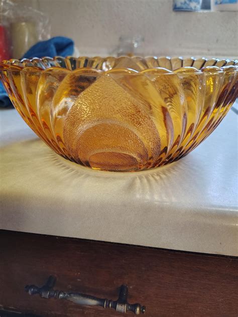 Amber Tiara? Indiana Glass Bowl. 9"-inch Diameter. - Etsy