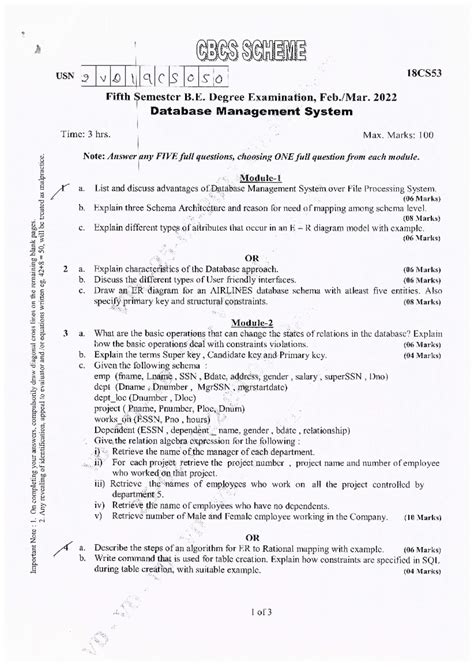 DBMS18CS53 - Information Science and Engineering - Studocu