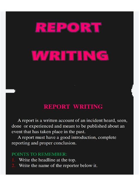 Image result for Report Writing Sample PDF