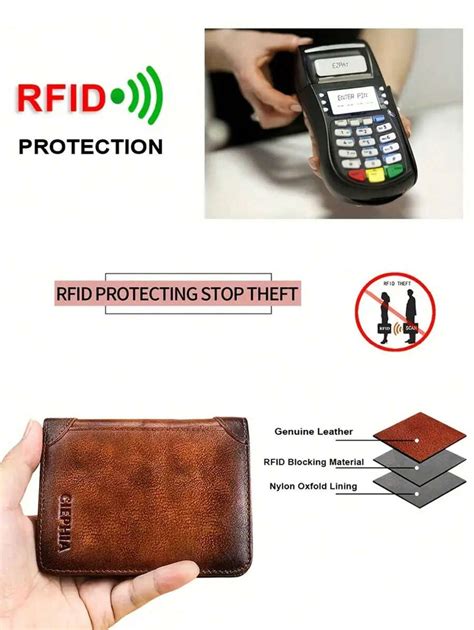 Vintage-Style Men's Tri-Fold Wallet - Genuine Leather Blocking Ultra ...