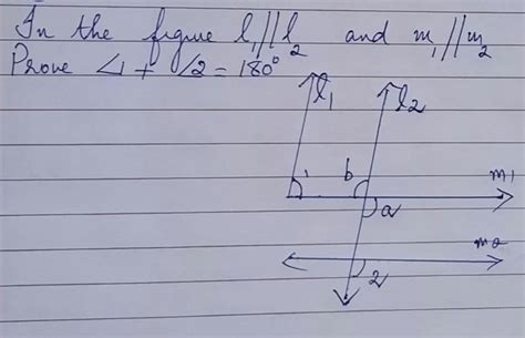 in the figure l1 is parallel to l2 and m1 is parallel to m2. prove ...