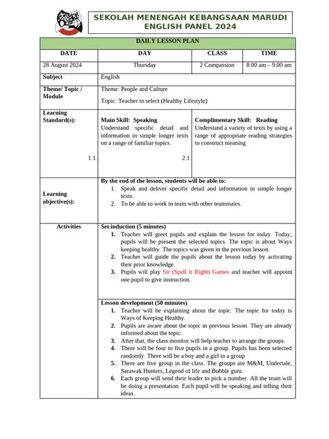 Image result for Daily Lesson Plan