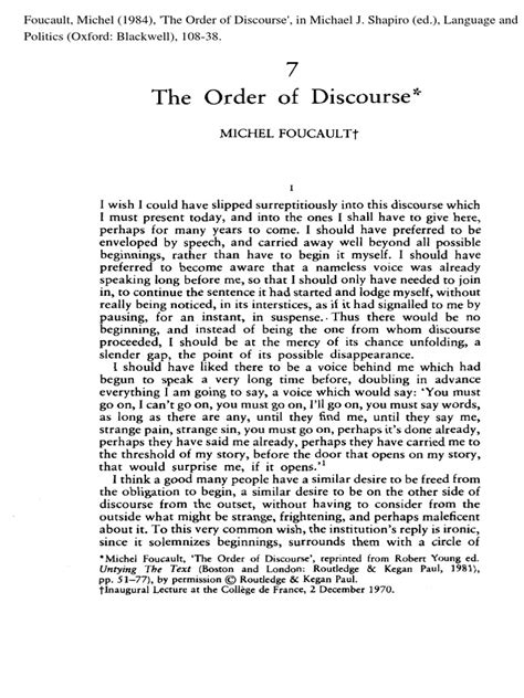 Image result for Order of Discourse