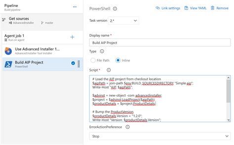 Image result for Advanced Installer PowerShell Script Parameters