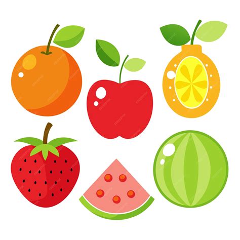 A set of some fruits clipart vector art and illustration | Premium AI ...