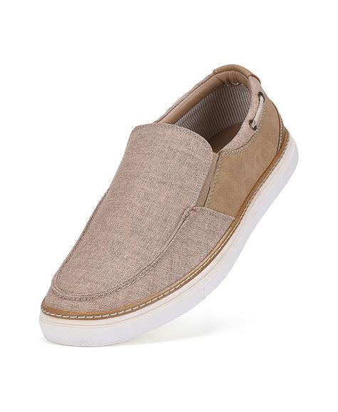 Gallery Seven Men’s Brown Canvas Slip On Boat Shoes – COUTUREPOINT
