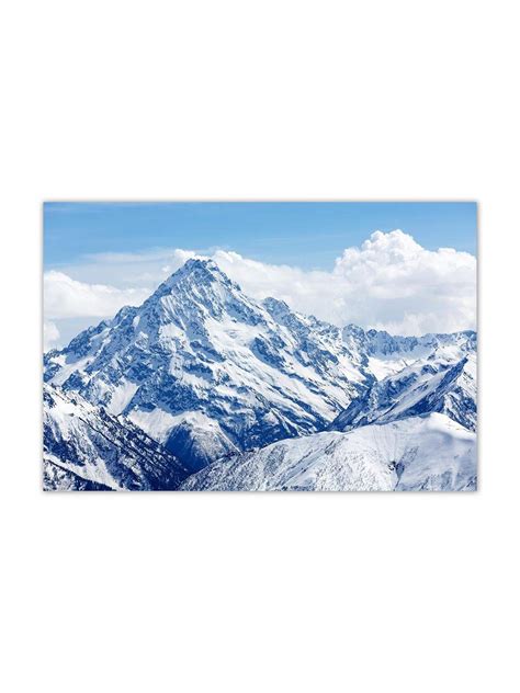 999store Unframed Printed Snow-Covered Mountain Top Canvas Painting (90 ...