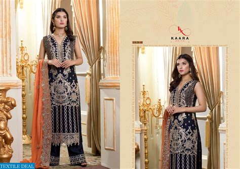 KAARA SUITS CRIMSON 19 GEORGETTE PAKISTANI WORK SALWAR KAMEEZ WHOLESALE ...