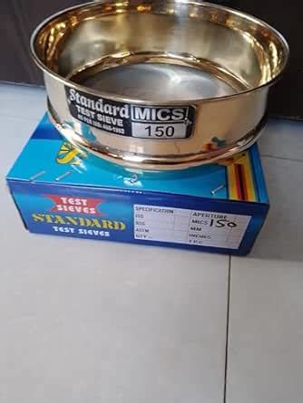 Test Sieve-150 Micron Stainless Steel Mesh with Brass Frame (Diameter ...